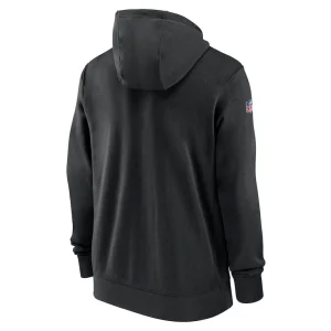 Carolina panthers nike 202324 sideline club full zip hoodie Black L