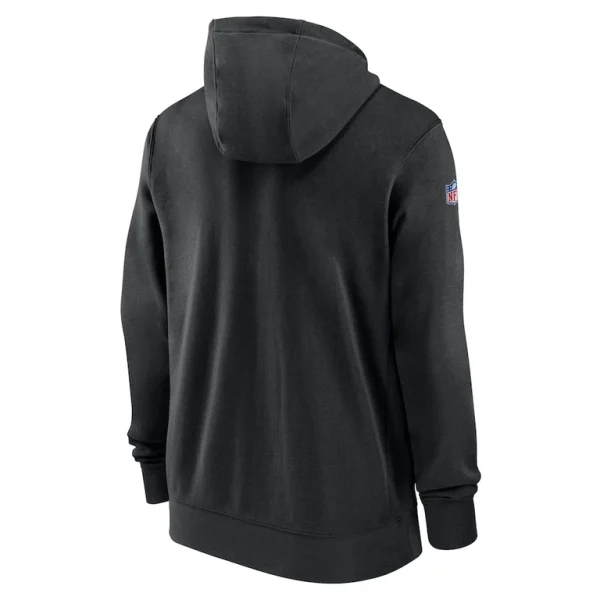 Carolina panthers nike 202324 sideline club full zip hoodie Black L