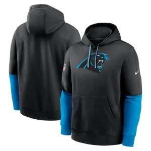Carolina panthers nike 2024 sideline club pullover hoodie Black