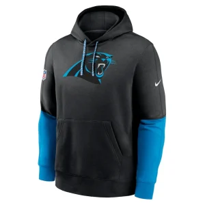 Carolina panthers nike 2024 sideline club pullover hoodie Black M