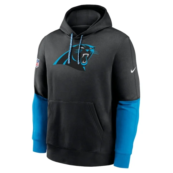 Carolina panthers nike 2024 sideline club pullover hoodie Black M