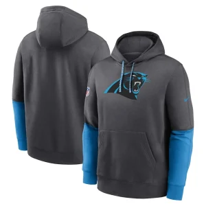 Carolina panthers nike 2024 sideline club pullover hoodie anthracite Multi