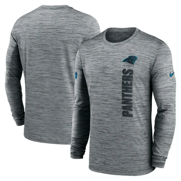 Carolina panthers nike 2024 sideline velocity performance long sleeve t shirt Gray