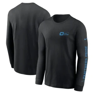 Carolina panthers nike all out long sleeve t shirt Black