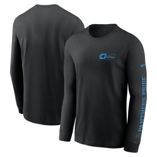 Carolina panthers nike all out long sleeve t shirt Black