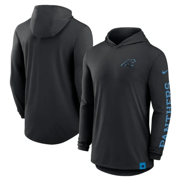 Carolina panthers nike blitz performance t shirt hoodie Black