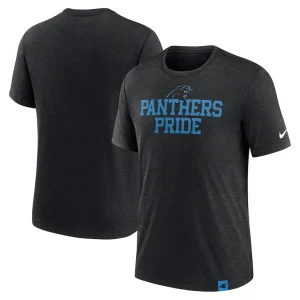Carolina panthers nike blitz tri blend t shirt Heather black