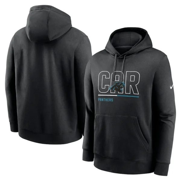 Carolina panthers nike city code club fleece pullover hoodie Black