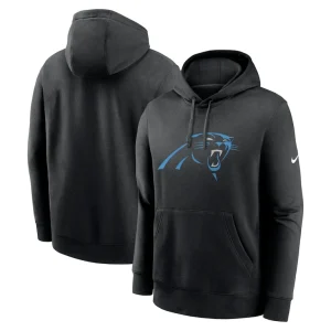 Carolina panthers nike club logo pullover hoodie Black