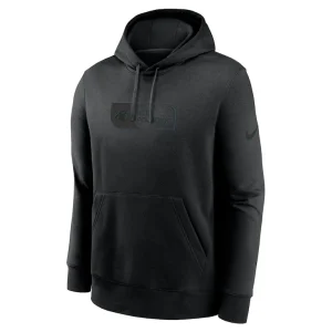 Carolina panthers nike edge french terry club pullover hoodie Black M