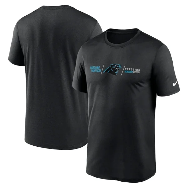 Carolina panthers nike horizontal lockup legend performance t shirt Black