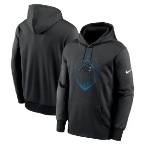 Carolina panthers nike icon performance pullover hoodie Black