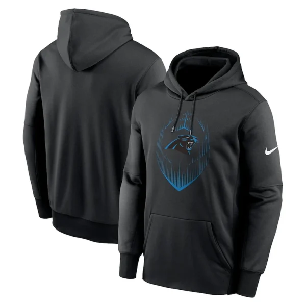 Carolina panthers nike icon performance pullover hoodie Black