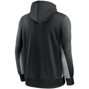 Carolina panthers nike mascot performance full zip hoodie Blackgray L