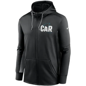 Carolina panthers nike mascot performance full zip hoodie Blackgray M
