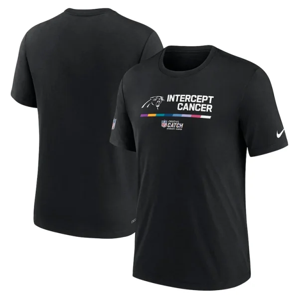 Carolina panthers nike nfl crucial catch performance t shirt Black