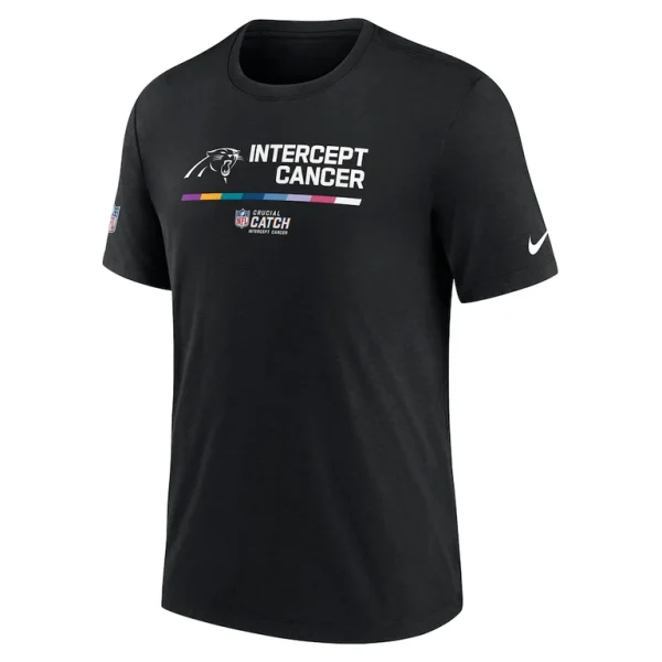 Carolina panthers nike nfl crucial catch performance t shirt Black M