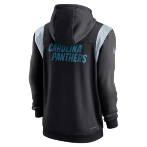 Carolina panthers nike performance sideline lockup full zip hoodie Black M