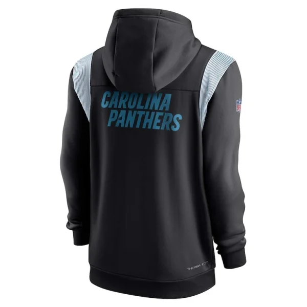 Carolina panthers nike performance sideline lockup full zip hoodie Black M