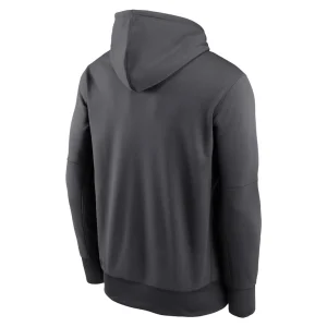 Carolina panthers nike prime logo name split pullover hoodie anthracite Multi L