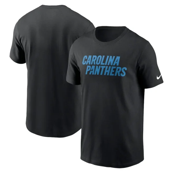 Carolina panthers nike primetime wordmark essential t shirt Black