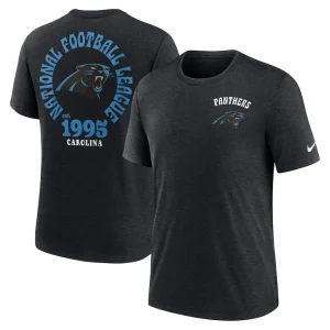 Carolina panthers nike rewind 2 hit tri blend t shirt Black