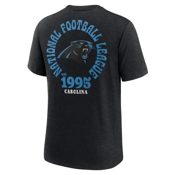 Carolina panthers nike rewind 2 hit tri blend t shirt Black L