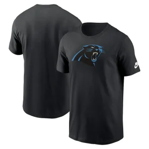 Carolina panthers nike rewind logo essential t shirt Black