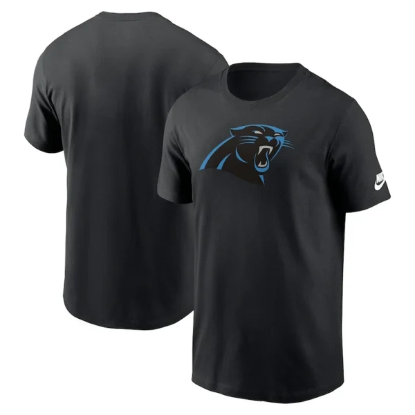 Carolina panthers nike rewind logo essential t shirt Black