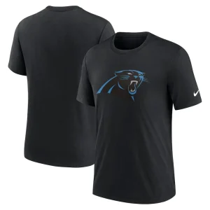 Carolina panthers nike rewind logo tri blend t shirt Black