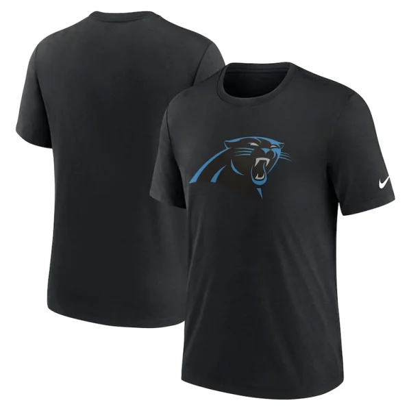 Carolina panthers nike rewind logo tri blend t shirt Black