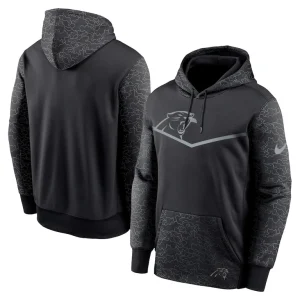 Carolina panthers nike rflctv chevron pullover hoodie Black