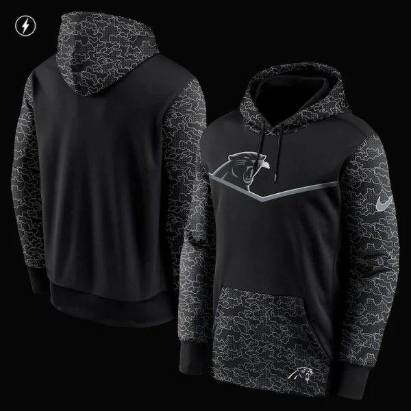 Carolina panthers nike rflctv chevron pullover hoodie Black M