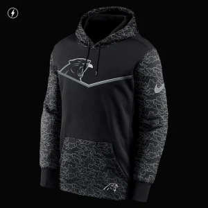 Carolina panthers nike rflctv chevron pullover hoodie Black XL