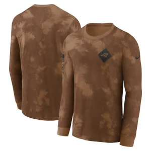 Carolina panthers nike salute to service long sleeve t shirt Brown