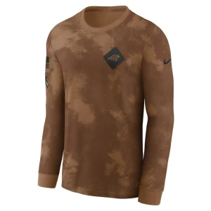 Carolina panthers nike salute to service long sleeve t shirt Brown M