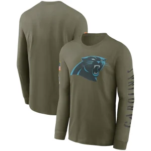 Carolina panthers nike salute to service long sleeve t shirt Olive