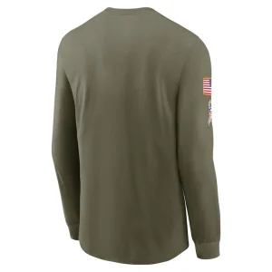 Carolina panthers nike salute to service long sleeve t shirt Olive L