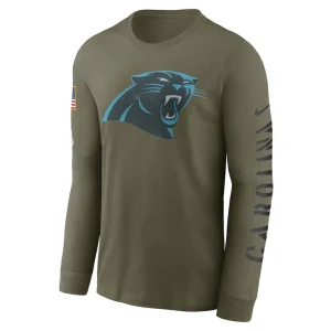 Carolina panthers nike salute to service long sleeve t shirt Olive M