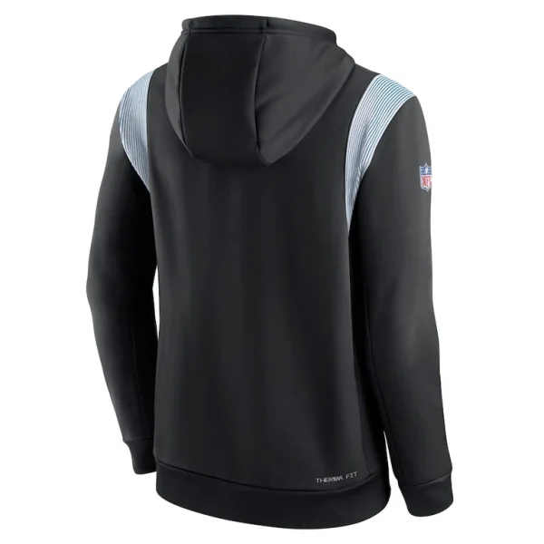 Carolina panthers nike sideline athletic stack performance pullover hoodie Black L
