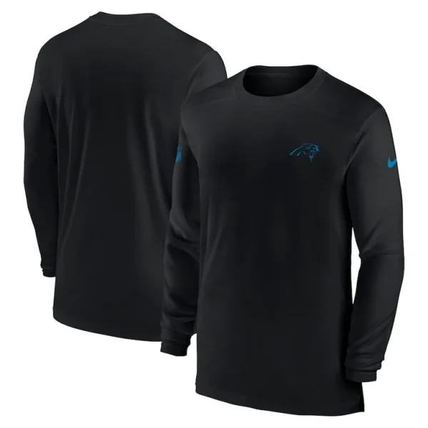Carolina panthers nike sideline coach performance long sleeve t shirt Black