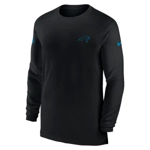 Carolina panthers nike sideline coach performance long sleeve t shirt Black M