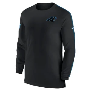 Carolina panthers nike sideline coach uv performance long sleeve t shirt Black M