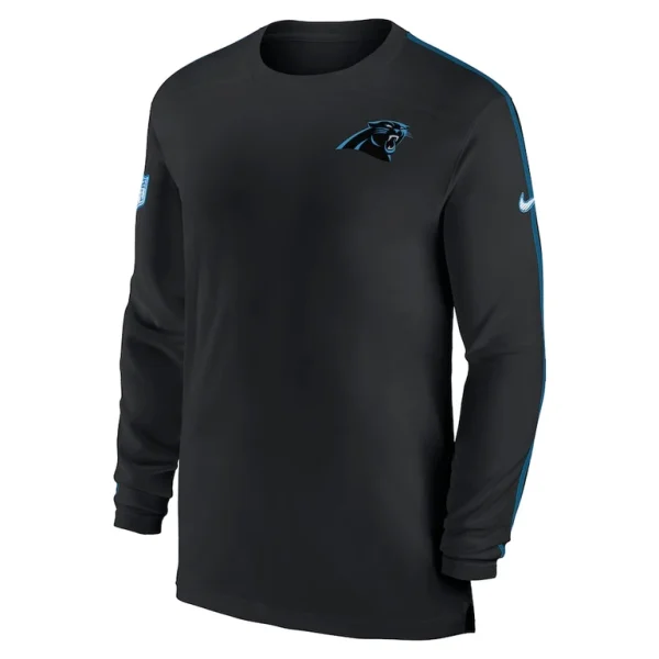 Carolina panthers nike sideline coach uv performance long sleeve t shirt Black M