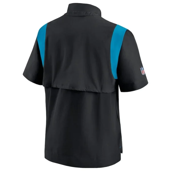 Carolina panthers nike sideline coaches chevron lockup pullover top Black L