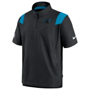 Carolina panthers nike sideline coaches chevron lockup pullover top Black M