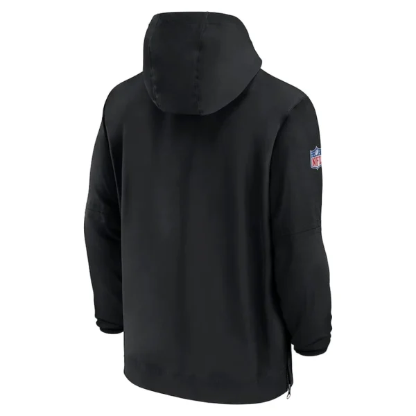 Carolina panthers nike sideline half zip hoodie Black L