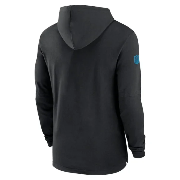 Carolina panthers nike sideline hoodie performance long sleeve t shirt Black L