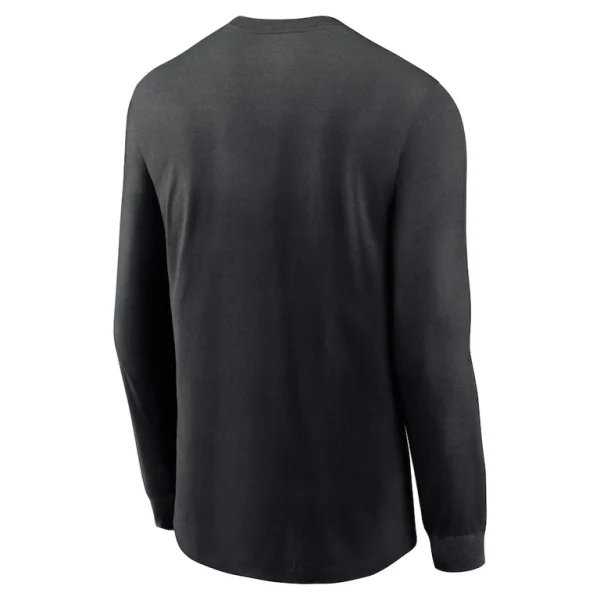 Carolina panthers nike sideline infograph lock up performance long sleeve t shirt Black M