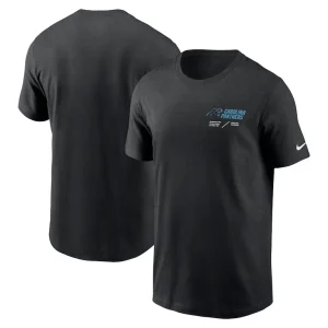 Carolina panthers nike sideline infograph lockup performance t shirt Black